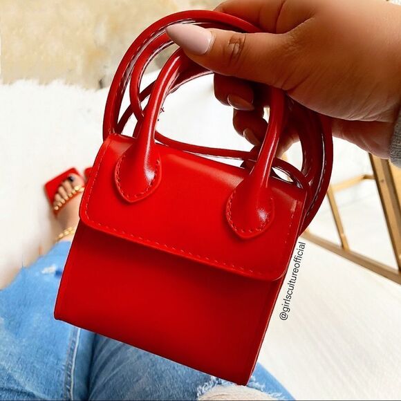 Red Mini Bag with Shoulder Bag - Picture 1 of 2